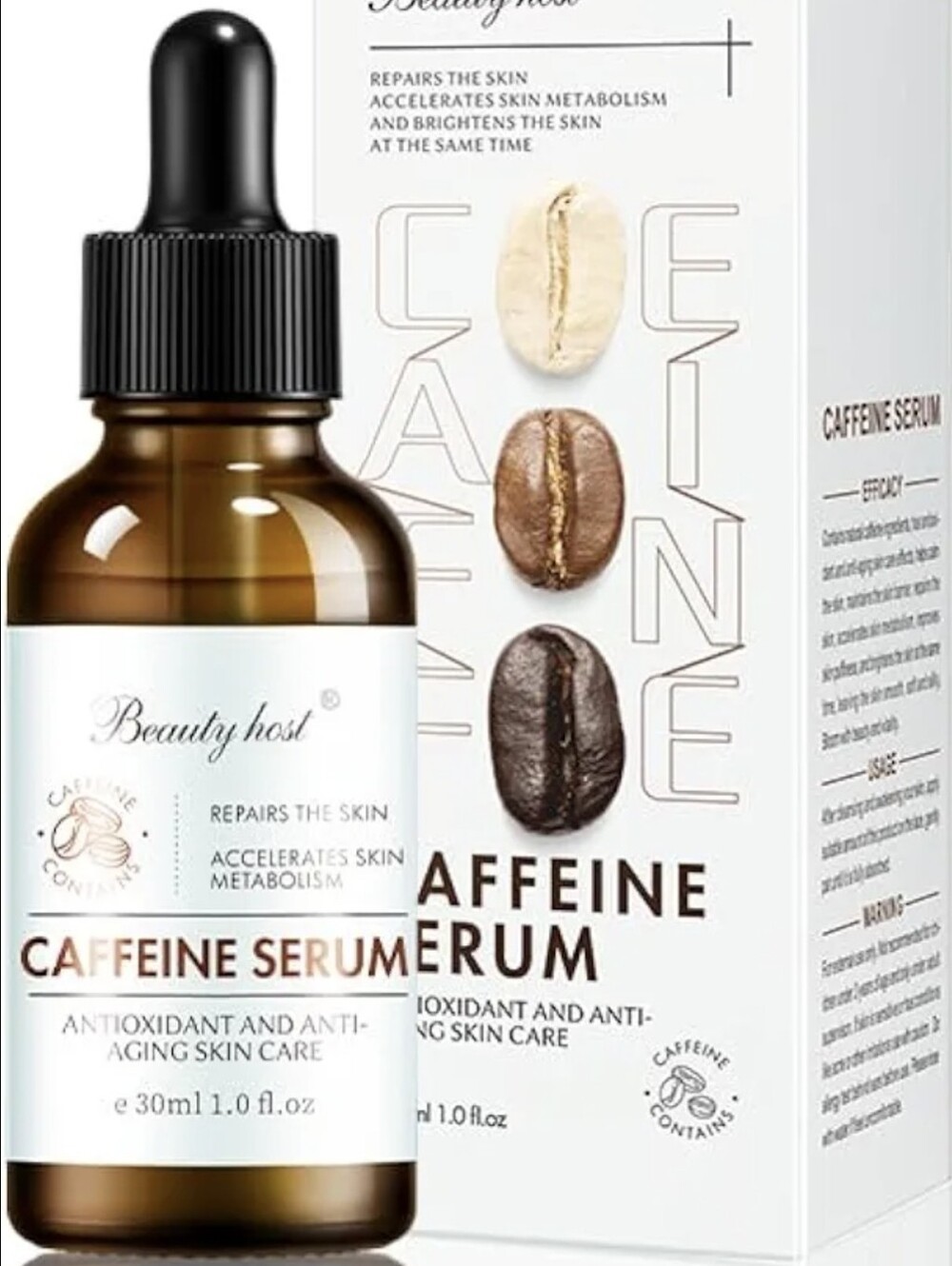 Beauty Host Caffeine Serum (30ml) - Antioxidant & Anti-Aging Skin Care
